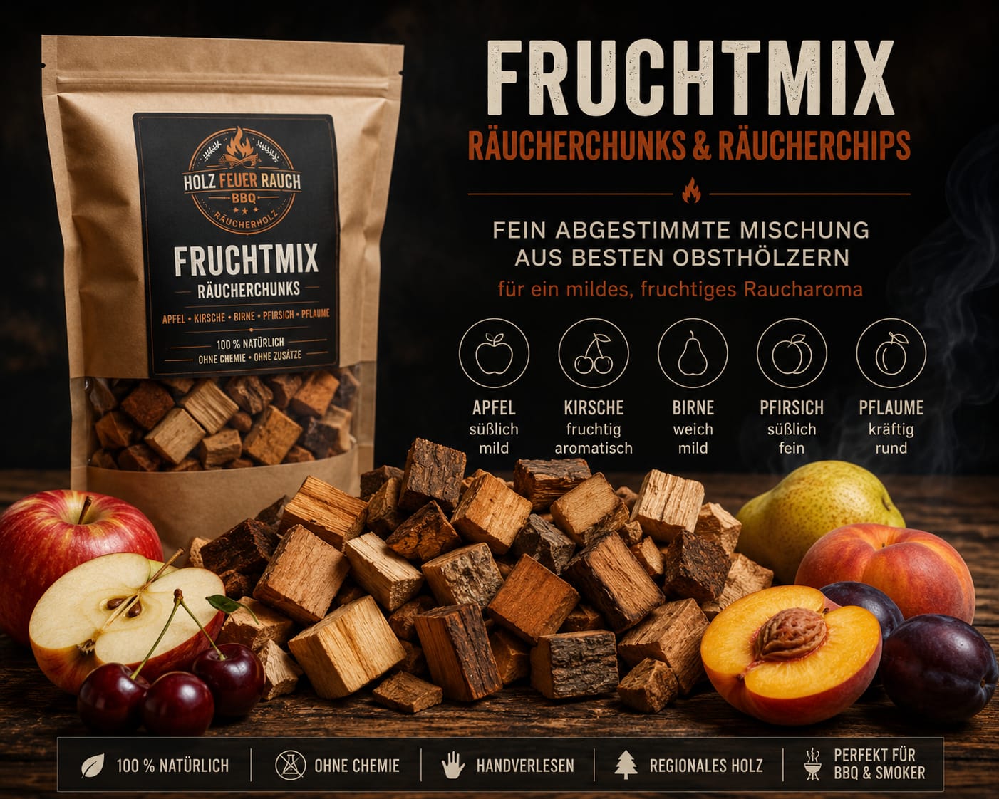 Früchtemix Räucherchips