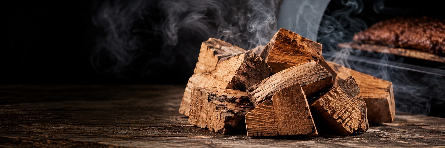 Räucherchunks Holz Feuer Rauch